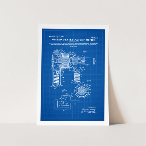 Hair Dryer Patent Art Print