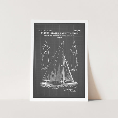 Herreshoff Sailboat Patent Art Print
