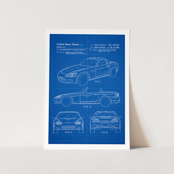 Honda S2000 Patent Art Print