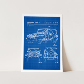 Jeep Wrangler Patent Art Print