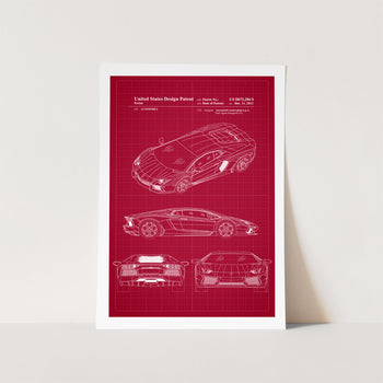 Lamborghini Patent Art Print
