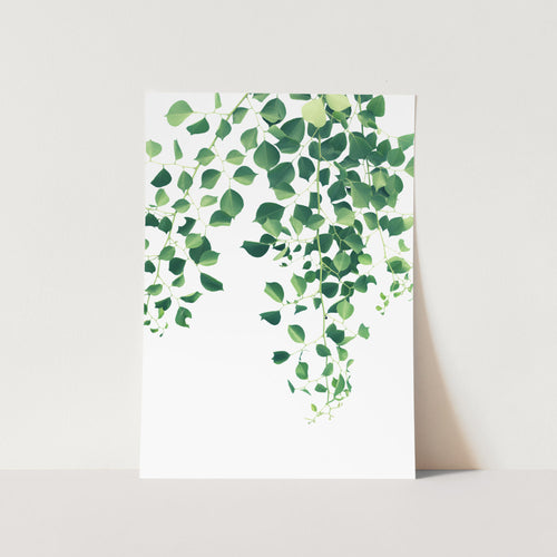 Leaf Waterfall Art Print