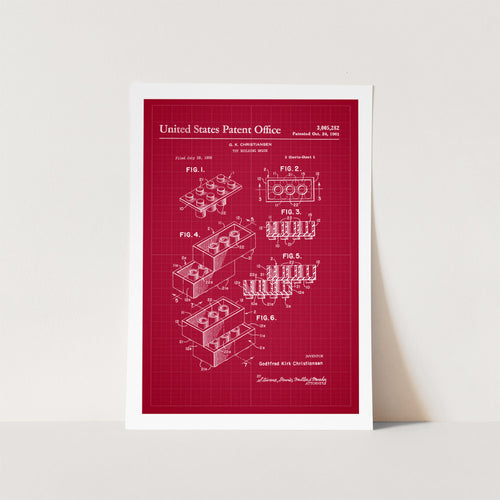 Lego Brick Patent Art Print