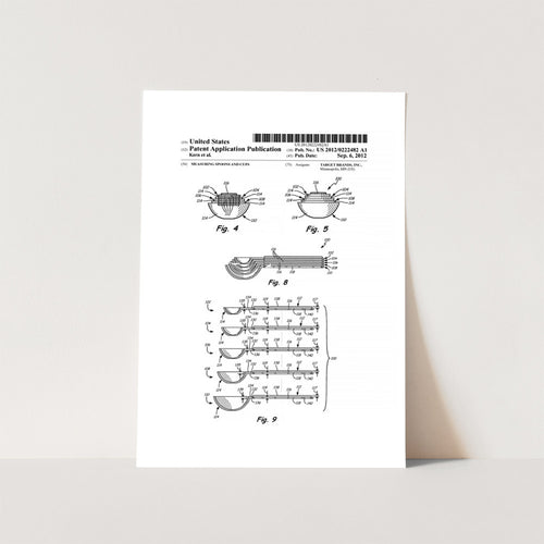 Measuring Spoons Patent Art Print