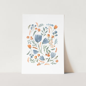 Ochre Wildflowers Art Print