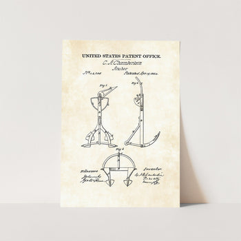 Old Anchor Patent Art Print
