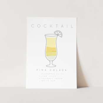 Pina Colada Cocktail Art Print