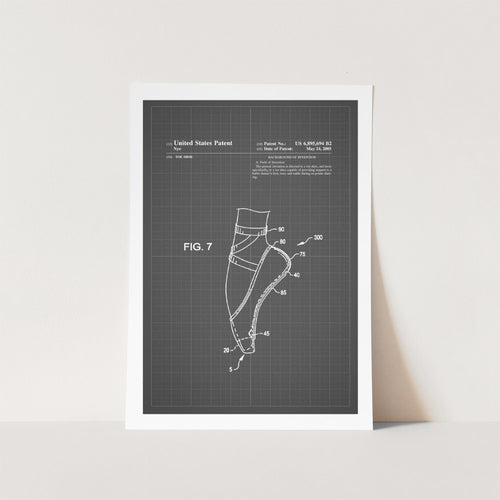 Pointe Ballet Shoe Patent Art Print