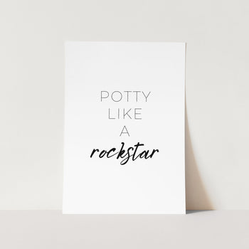 Potty Like a Rockstar Art Print