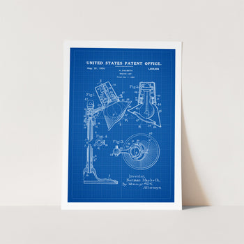 Reading Lamp Patent Art Print