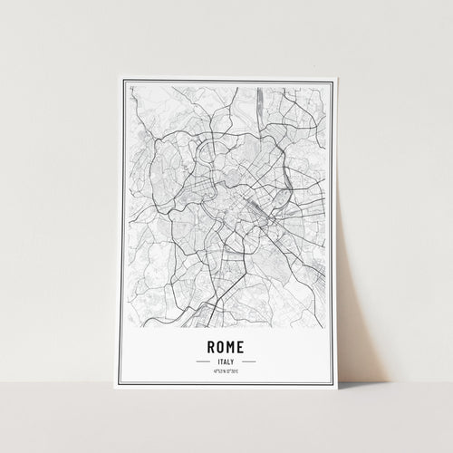Rome Italy Map Art Print