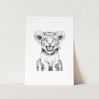 Safari Baby Lion Art Print