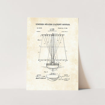 Sail Boat Patent Art Print