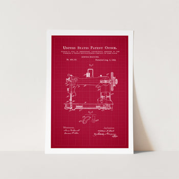 Sewing Machine Patent Art Print