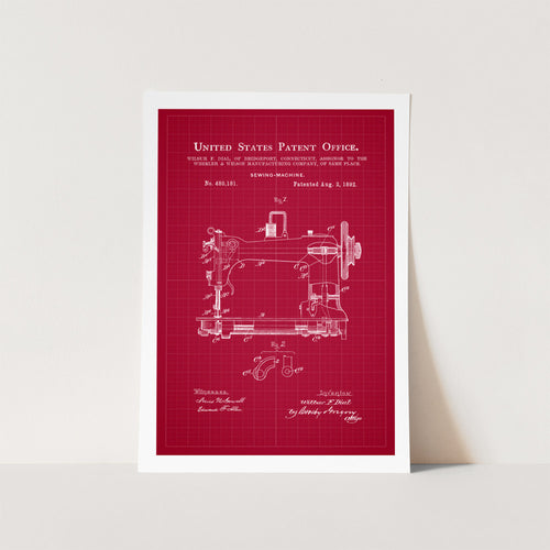 Sewing Machine Patent Art Print