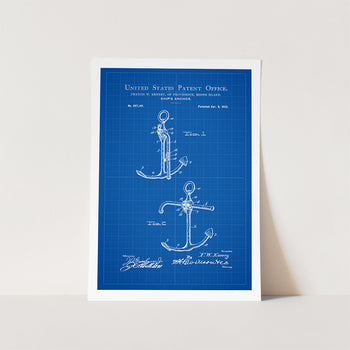 Ships Anchor Patent Art Print