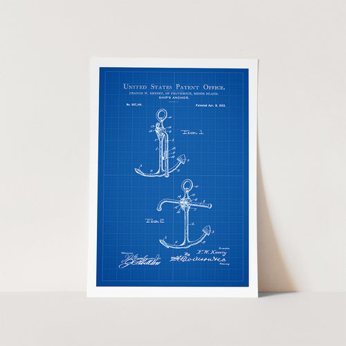 Ships Anchor Patent Art Print