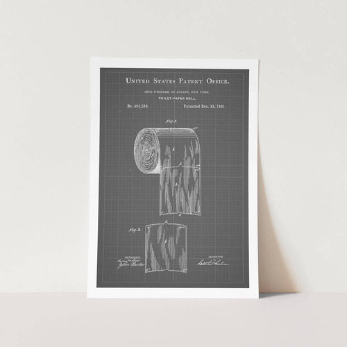 Toilet Paper Roll Patent Art Print
