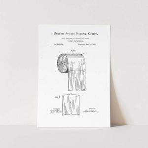 Toilet Paper Roll Patent Art Print
