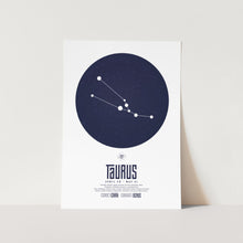 Load image into Gallery viewer, Taurus Star Sign Art Print