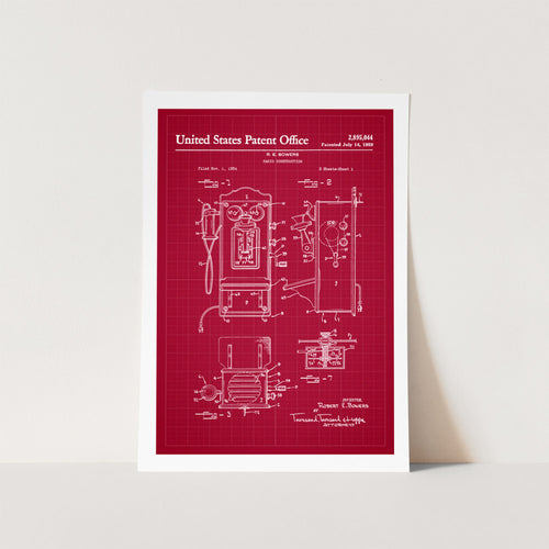 Vintage Telephone Patent Art Print
