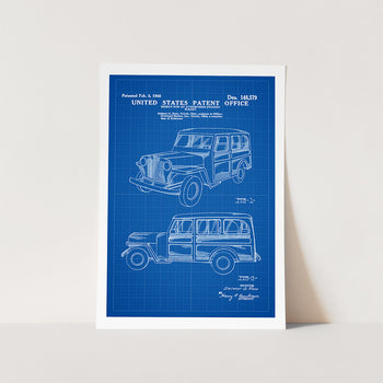Willys Jeep Station Wagon Patent Art Print
