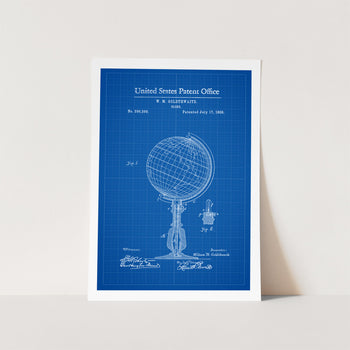 World Globe Patent Art Print