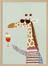 Load image into Gallery viewer, Cool Giraffe Summer Drink PFY Art Print