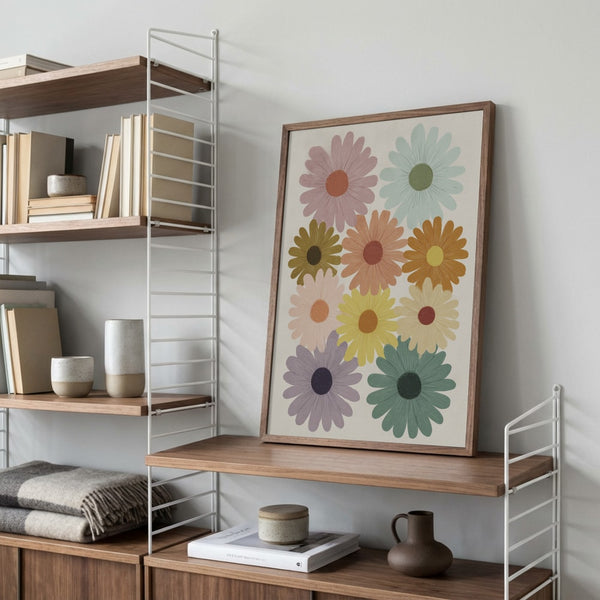 Colorful Daisy Blooms PFY Art Print