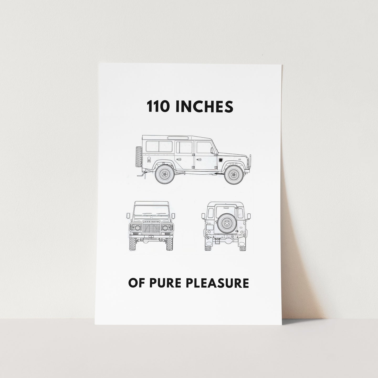 110 Inches Of Pure Pleasure Land Rover Art Print