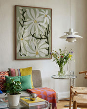 Load image into Gallery viewer, Star Magnolia Florals on Sage background PFY Art Print