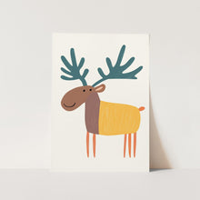 Load image into Gallery viewer, Happy Cartoon Moose PFY Art Print