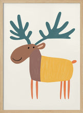 Load image into Gallery viewer, Happy Cartoon Moose PFY Art Print
