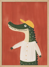 Load image into Gallery viewer, Playful Gator in Cap PFY Art Print