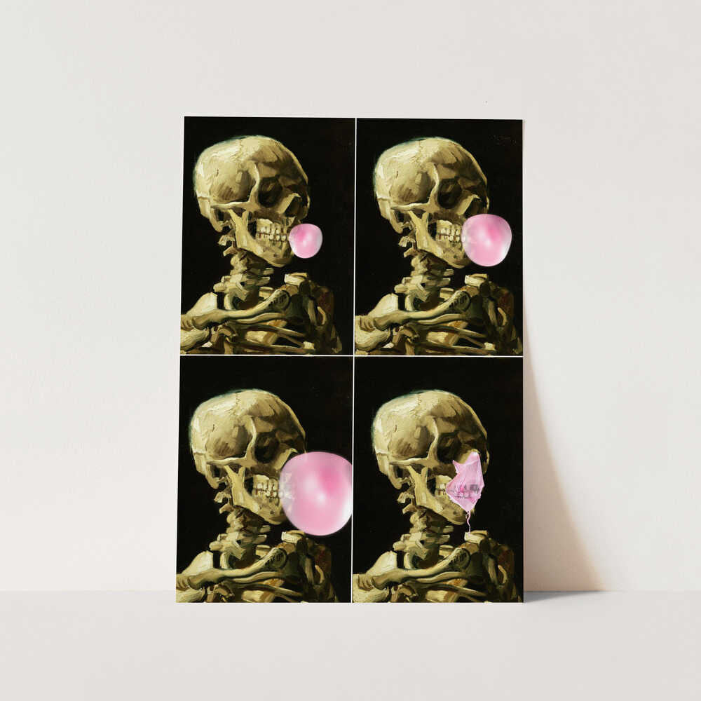 Skull Gum Explosion PFY Art Print