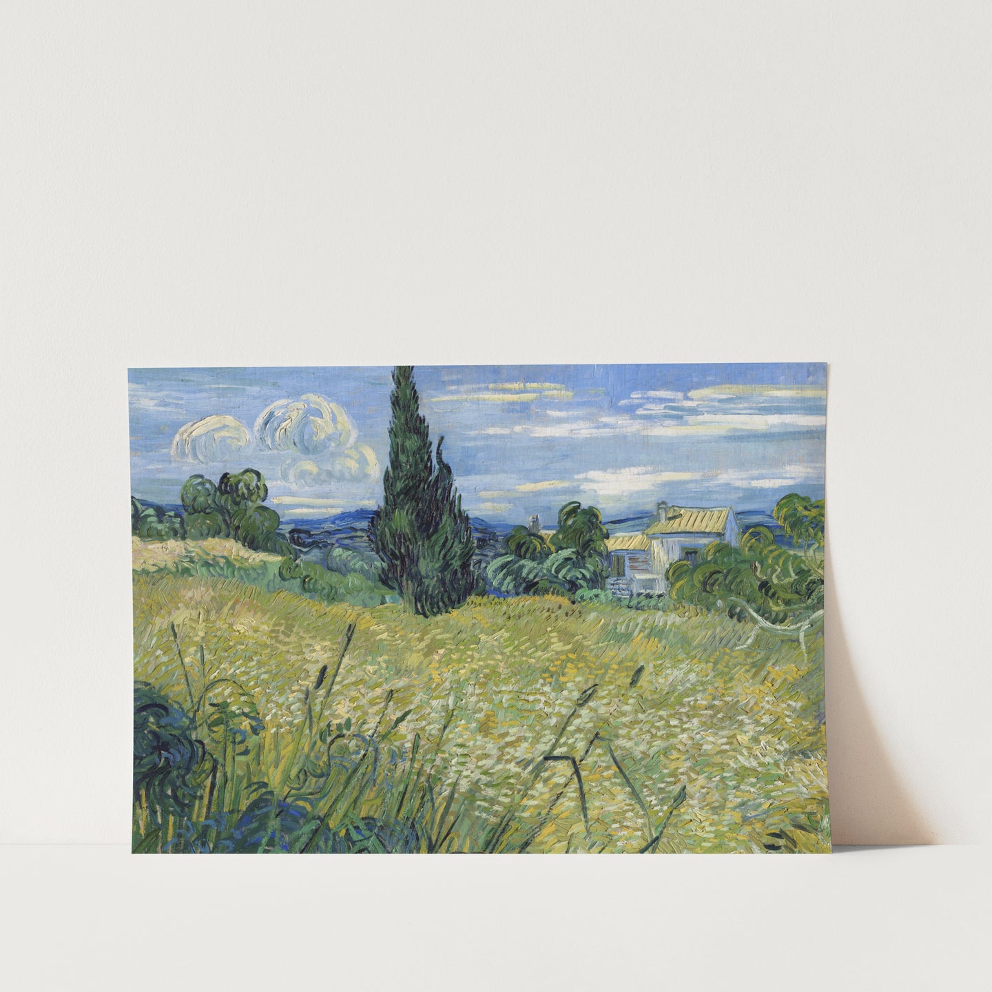 Green Wheat Field With Cypress (1889) PFY Art Print