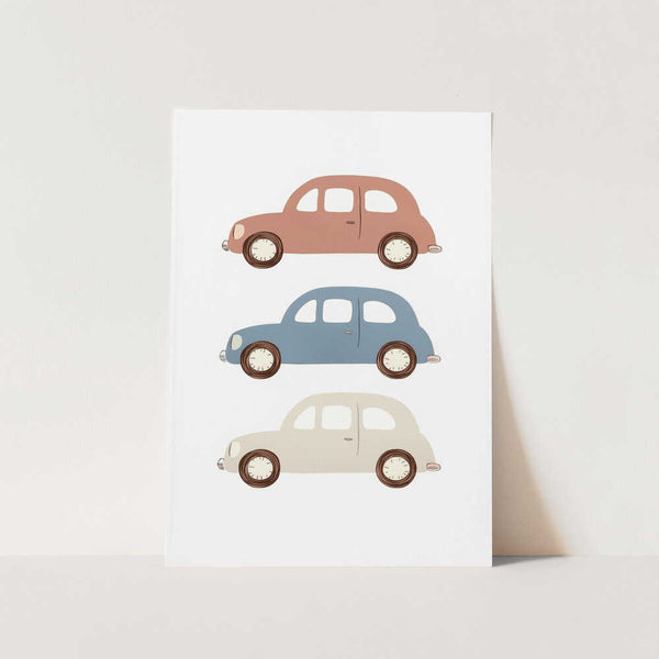 Retro Car Parade PFY Art Print