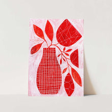 Load image into Gallery viewer, Red Floral Vase PFY Art Print