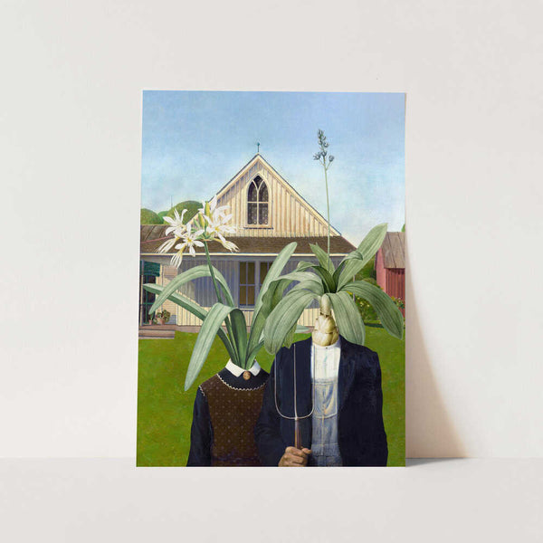 Floral Duo Patchwork PFY Art Print