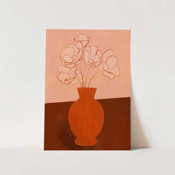 Warm Floral Still Life PFY Art Print
