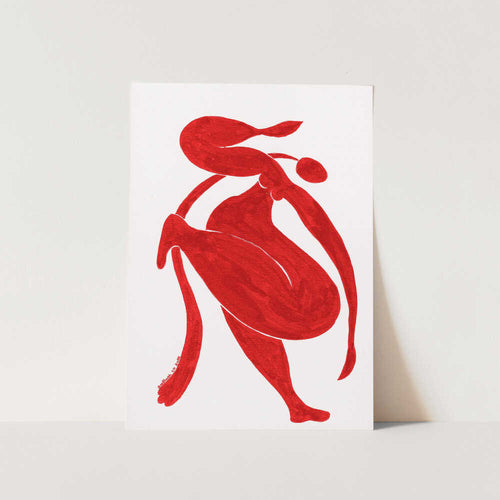 Dynamic Red Figure PFY Art Print
