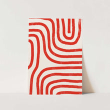 Load image into Gallery viewer, Red Modern Lines PFY Art Print