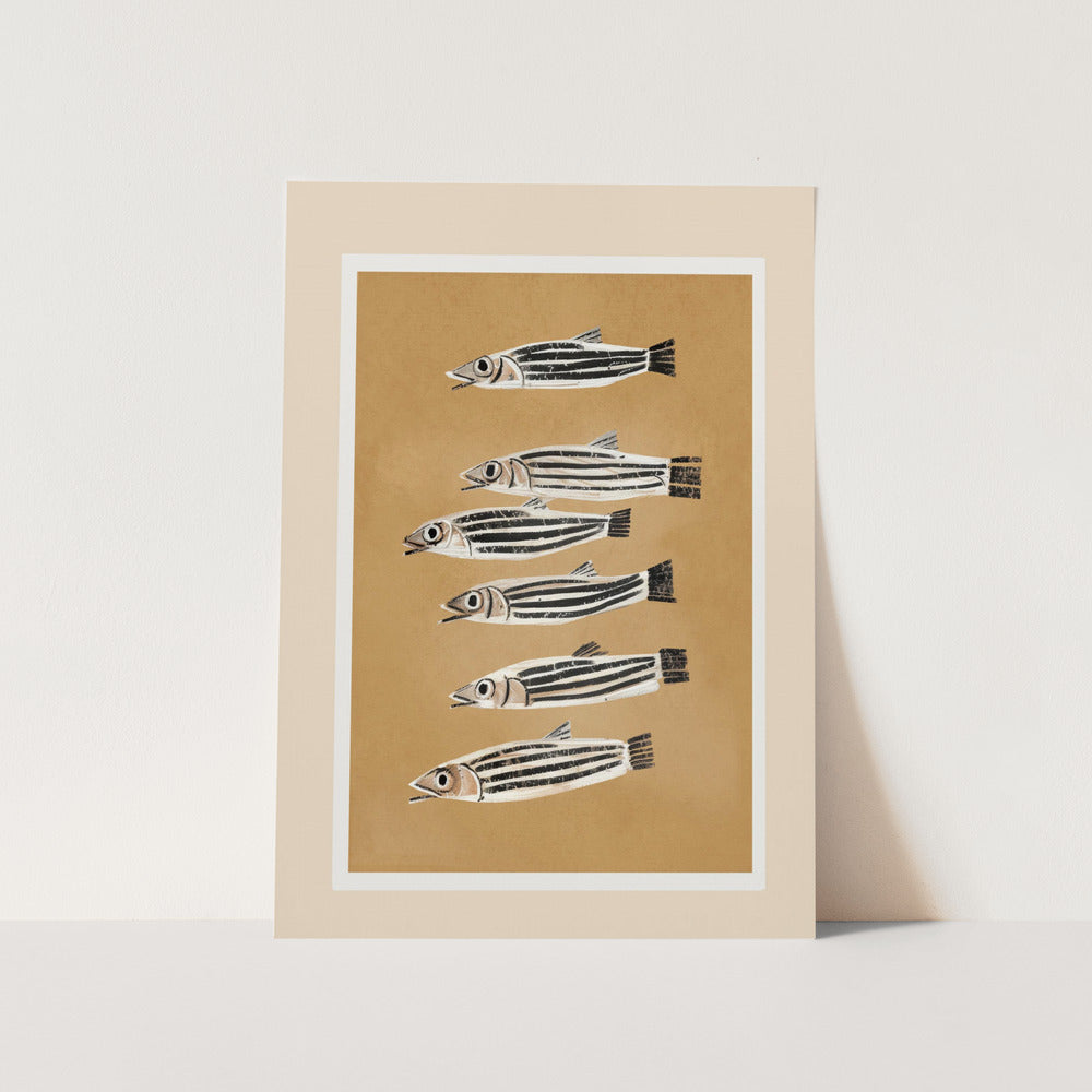 Striped Fish Parade PFY Art Print