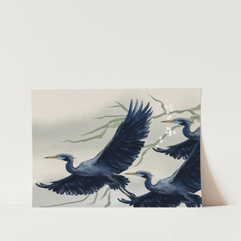 Flying Herons PFY Art Print