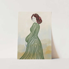 Load image into Gallery viewer, Elegant Woman Green Dress PFY Art Print