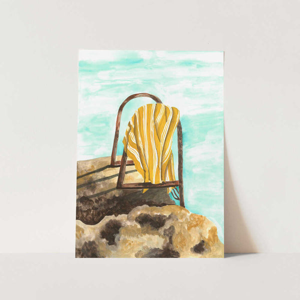 Coastal Beach Towel PFY Art Print
