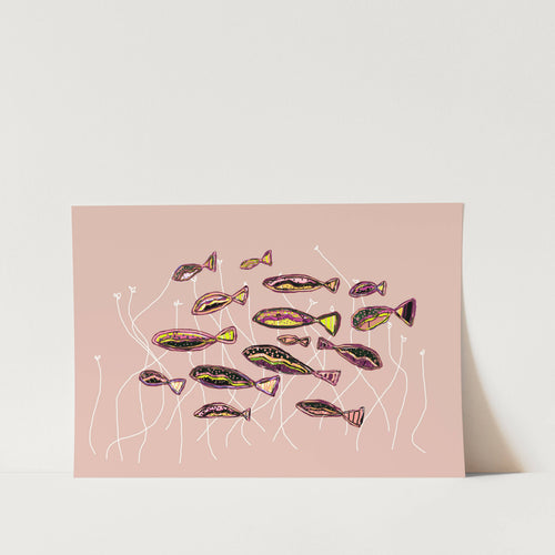 Vibrant Swimming Fish PFY Art Print