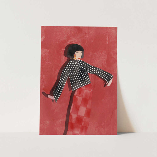 Dancing Woman Red Style PFY Art Print