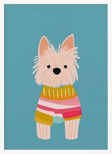 Load image into Gallery viewer, Cute Striped Sweater Dog PFY Art Print