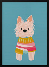 Load image into Gallery viewer, Cute Striped Sweater Dog PFY Art Print
